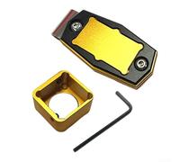 Récipient portable pour craie de billard avec ceinture solide et verrou à vis pour pointes de queue, finition jaune (jaune noir)