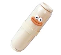 Récipient portatif pour dentifrice - Tasse de rince-bouche polyvalente | Conteneur de brosse à dents peu encombrant avec 4 verres pour brosses à dents de voyage, Creamy, riferimento alla descrizione