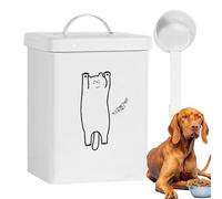Récipient pour animaux de compagnie - Grand bac de rangement, boîte de collation 5L | Porte-chat durable avec couvercle étanche à l'air et cuillère pour la fraîcheur, poignée de godet portable Treats