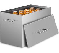 Récipient pour bain-marie VEVOR, Récipient de 15 L pour la cuisinière, Récipient pour eau bouillante avec 2 étagères, Marmite à soupe en acier inoxydable 304 de qualité alimentaire, Récipient brossé a