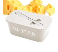 Récipient pour beurre de comptoir - Boîte à beurre, boîte étanche à l'air pour fromage avec coupe-légumes pour cuisine, maison, camping, ferme