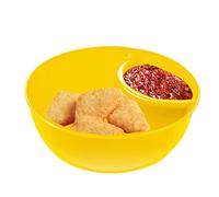 Récipient pour bols divisés - Bols à frites et sauces de service pour collations divisées anti-mollicules Bols à craquelins Plats divisés, pour sauces, combiné pour soupes, sandwichs