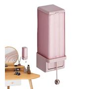 Récipient pour cotons - Distributeur de cosmétiques mural, organiseur transparent à pression, boîte de rangement anti-poussière, accessoire de catégorie salle de bain, support pour tampons de maquilla