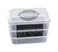 Récipient pour de farine - Boîte d'habitat transparente avec design de ventilation en fine, organisateur d'élevage empilable avec couvercle sécurisé, kit d'élevage pour reptiles, oiseaux