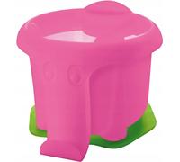 récipient pour eau et brosse en forme d'éléphant rose et de pélican