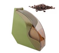 Récipient pour filtre à café | Distributeur de papier filtre à café | Support de filtre à café conique en acrylique transparent avec couvercle anti-poussière pour 100 papiers filtrants pour