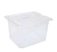 Récipient pour mijoteuse, boîte de stockage des aliments de 12 L, récipient de support sous vide en plastique avec couvercle, étui de bain-marie transparent pour la cuisson de la