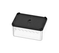 Récipient pour reptiles - Boîte de terrarium portable, support d'habitat transparent, construction en plastique solide et léger - Design sécurisé ventilé - Accès facile à l'alimentation - Boîtier de