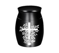 Récipient pour urne pour animal de compagnie - Couvercle commémoratif gravé en forme de - Petite urne funéraire en métal, pot funéraire pour la maison, le matériel funéraire - Boîte de deuil