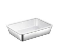 récipient rectangulaire de stockage d'épicerie en acier inoxydable en acier inoxydable, boîte à manger sans BPA | Boîte à pain robuste de première année, prise de stockage empilab