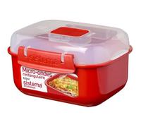 Sistema Récipient micro-ondes rectangulaire 525 ml Sans BPA Rouge/Transparent