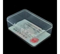 Récipient rectangulaire pratique en plastique avec couvercle pour ranger des loisirs créatifs, des perles et des cartes d'identité