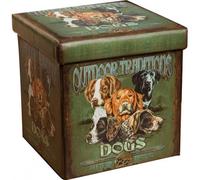 Récipient Refermable Pouf En Cuir Écologique Dogs Multicolore