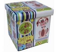 Récipient Refermable Pouf En Cuir Écologique Sweet Multicolore