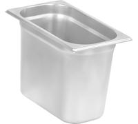 Récipient repas GN 1/4, Hauteur 200 mm, Récipient gastronomique en acier inoxydable, Convient pour chafing dishes