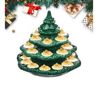 Récipient réutilisable en forme de sapin de Noël empilable avec couvercle pour cuisine, brunch, thé, collations, apéritifs, fête, restauration, Pâques, pique-niques