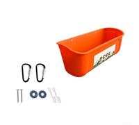 Récipient robuste pour aliments pour poulet pour une expérience d'alimentation plus propre dans les enclos (orange)