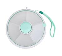 Récipient Rotatif de Collation avec Couvercle, Distributeur à 5 Compartiments, Scellage de Fruits pour Enfants, Boîte Transparente, Conteneur pour le Déjeuner, Fruits Secs (GREEN)