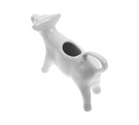 Récipient Sirop - Pichet Céramique 13,5cm | Pichet Crème | Cruche Lait | Résistant Chaleur, Poignée Queue De Vache, Bec Verseur, Récipient Cuisine Polyvalent, Distributeur Sauce