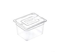 Récipient sous vide 11L en PC pour appareils avec base de 60mm, pot transparent avec échelle de mesure et couvercle, résistant à la chaleur de -40 à 100 degrés, tapis antidérapant (11L)