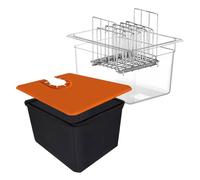 Récipient Sous Vide avec Couvercle et Grille Conteneur Cuisson sous Vide Basse Température avec Isolation 12L Recipient pour Cuiseur Sous Vide, Récipient Transparent Multifonction