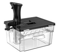 Récipient Sous Vide avec Couvercle Récipient Sous Vide avec Support 11L pour Cuiseur Sous Vide Plusieurs Marques Adaptées Multifonctionnel Double Porte Clair sans BPA