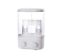 Récipient Transparent Distributeur De Automatique Shampouineuse Distributeur De Shampoing Et Revitalisant Ventouse Distributeur De Salle De Bain Gadgets Lotion Tenture Blanche
