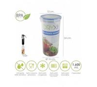 Recipiente Hermetico Plastico Redondo 1.600 ml. Ø 12 x 24 (Alt.) cm.