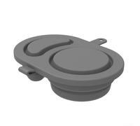 Récipients à collation en silicone avec double compartiment, étanches et portables pour collations, sauces, fruits (gris)