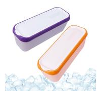 Récipients À Glace 1,5L - Lot De 2 Bac À Glace Maison, Boîtes De Conservation Pour Glace, Boîtes De Congélation Avec Couvercle, Récipients Empilables Et Réutilisables Pour Glace, Glace Aux Fruits