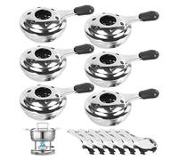 Récipients A Pâte Combustible,6 Pièces Brûleur D'alcool,Brûleur D'alcool Pour Fondue,Brûleur À Fondue Pour Buffet Extérieur,Camping,Fondue Chinoise,Cuisine En Pot Sec, Randonnée,Taille 18 x 9 cm