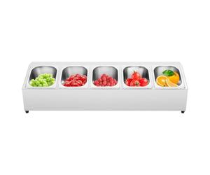 Récipients alimentaires à 5 compartiments, avec 5 couvercles assortis, en acier inoxydable 201, récipients alimentaires, capacité de 1 litre chacun, adaptés aux restaurants, restaurants à plats chauds