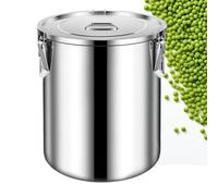 Récipients alimentaires en acier inoxydable étanche 6 l | Seau à riz étanche pour aliments pour grains, farine, céréales, sucre, collation, huile, organisation de la maison