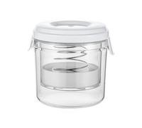 Récipients alimentaires en pot à cornichons, récipient haut pour cornichons, pot à cornichons à grande bouche, corps de bocal transparent, récipient en acier pour cornichons, pot p