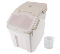 Récipients alimentaires hermétiques de grande capacité - 25 kg - Bacs secs pour riz, céréales, farine avec tasse à mesurer - Solution idéale pour la cuisine