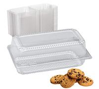 Récipients alimentaires jetables en plastique transparent avec couvercles - Boîtes de rangement pour salade, gâteau, muffin, pâtisserie - Idéal pour les restaurants et la préparation des repas