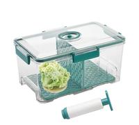 Récipients alimentaires sous vide avec pompe - Minuterie transparente, récipient de stockage, récipient passe au micro-ondes pour mariner le poisson, séparateur et couvercle de boîte de rangement port