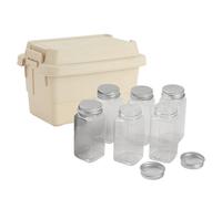Récipients d'assaisonnement - Récipient à condiments de voyage, organisateur de cuisine, pot à condiments portable avec étui, bouteilles vides pour voyage, barbecue, pique-nique, randonnée, pâtisserie