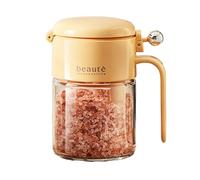 Récipients d'assaisonnement - Stockage en verre polyvalent, couvercles résistants aux fuites, légers et réutilisables, conception à distribution facile | Pots à épices avec cuillère à mesurer, organ