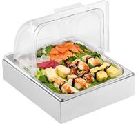 Récipients de service VEVOR Récipients pour buffet Récipients Gastronorm en acier inoxydable (1 récipient) Plateau et 3 bacs à glaçons pour les cuisines de restaurants
