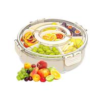 Récipients de snack-plateau à 6 compartiments avec couvercle et poignée, bac à repas hermétique réutilisable | Candy, Veggie, Charcuterie, Condiment, Cookie, Fruit, Salade, Sandwich Organizer Pe