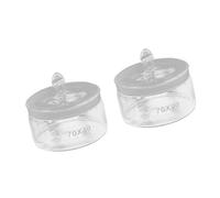 Récipients de stockage en verre pour niveaux de laboratoire 70 x 40 mm Lot de 2 bouteilles larges pour l'analyse chimique et les verres doseurs de nettoyage de pièces