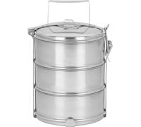 Récipients de transport alimentaire, acier inoxydable, lot de 3, 16x26 cm, 3x1,2 L
