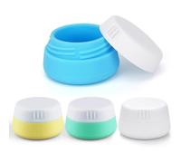 Récipients de voyage pour articles de toilette - 20 ml - En silicone approuvé par la TSA - Rechargeables - Anti-fuite - Avec couvercle - Pour lotion, maquillage, crème corporelle, multicolore