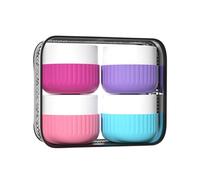 Récipients de voyage pour produits de toilette, pots à crème en silicone avec sac transparent, accessoires de voyage pour cosmétiques, visage, corps, crème pour les mains, produits de toilette