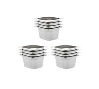 vidaXL 12x Récipients Gastronorm GN 1/6 Plaque de Cuisson Plateau de Service Plateau Empilable Restaurant Maison Cuisine Hôtel Intérieur 100 mm Inox