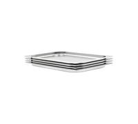 vidaXL Récipients Gastronorm GN 1/1 20 mm acier inoxydable 4 pcs empilables