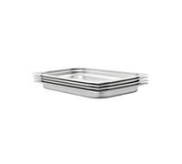 Vidaxl R¿¿Cipients Gastronorm 4 Pcs Gn 1/1 40 Mm Acier Inoxydable