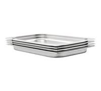 Récipients Gastronorm 4 pcs GN 1 1 40 mm Acier inoxydable argenté G