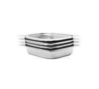 vidaXL Récipients Gastronorm GN 1/2 65 mm (4x) Inox empilable pour restaurant, maison, hôtel